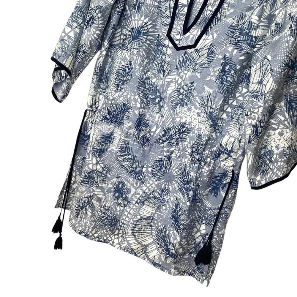 Tory Burch Top/Swimsuit Cover Sz S Blue EUC - Picture 7 of 10